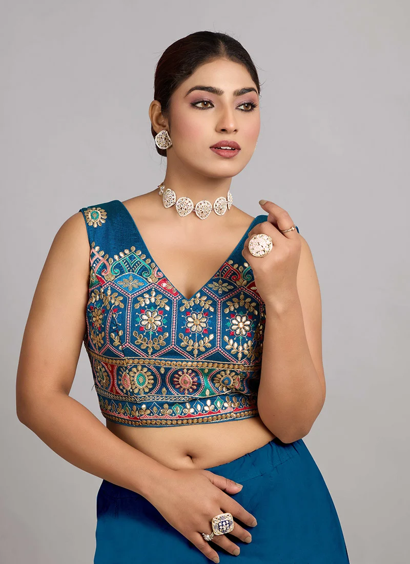 Teal-Blue-Art-Silk-Embroidered-V-Neck-Blouse-BLBS02502763-u.webp